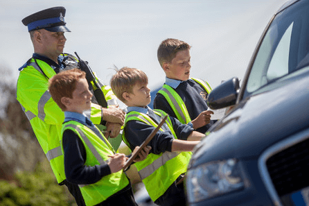 Cop with kids